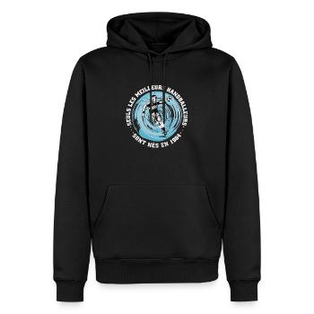 Französischer Handballer Jahrgang 1984 Geburtstag - Männer Premium Bio Hoodie - Schwarz - Vorne - Nico (187cm)