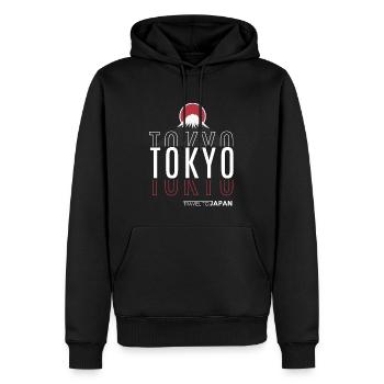 Tokyo Tokio Mount Fuji Vulkan Japan - Männer Premium Bio Hoodie - Schwarz - Vorne - Nico (187cm)