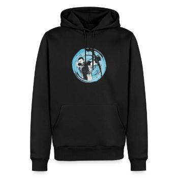 Archer Archery Sport Vintage - Sweat à capuche Premium bio Homme - noir - Devant - Nico (187cm)
