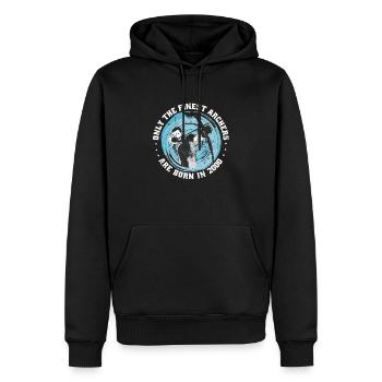 Archer birthday born in 2000 - Men’s Premium Organic Hoodie - black - Front - Nico (187cm)