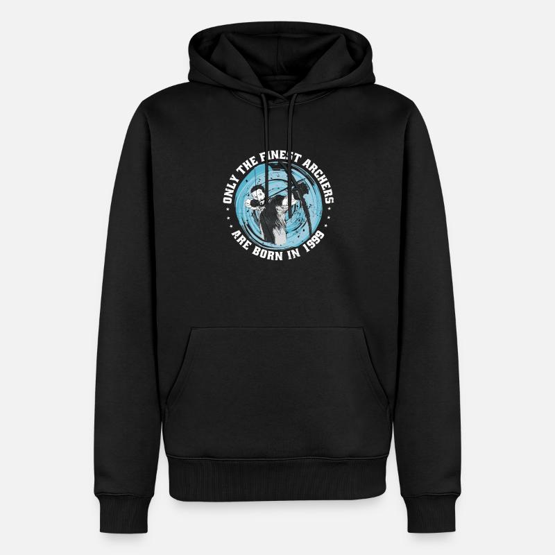 Archer anniversaire né en 1999 - Sweat à capuche Premium bio Homme - noir