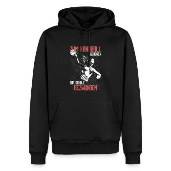 Handballspieler Handball Frauen Handballer Mädchen - Männer Premium Bio Hoodie - Schwarz - Vorne - Nico (187cm)