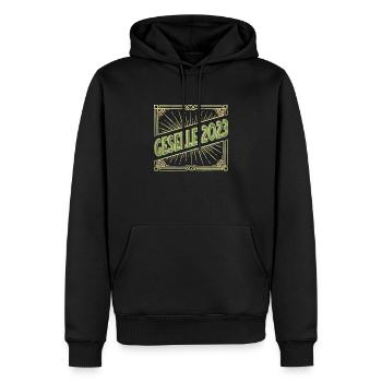 Ausbildung 2023 Abschluss bestanden Azubi Geselle - Männer Premium Bio Hoodie - Schwarz - Vorne - Nico (187cm)