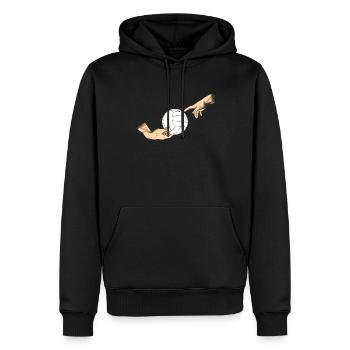 Beachvolleyball Volleyball Volleyballer Vintage - Männer Premium Bio Hoodie - Schwarz - Vorne - Nico (187cm)