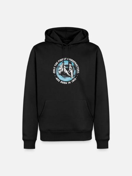 Physiotherapy born 1943 - Men’s Premium Organic Hoodie - black