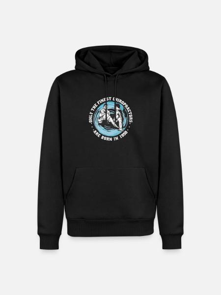 Physiotherapy born 1950 - Men’s Premium Organic Hoodie - black