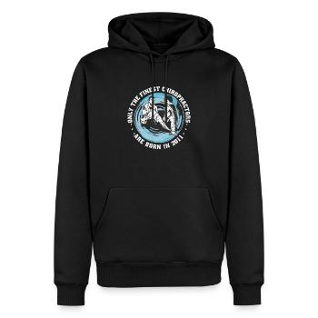 Physiothérapie née en 2011 - Sweat à capuche Premium bio Homme - noir - Devant - Nico (187cm)