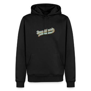 Ingenieur Vintage Bauzeichnerin - Männer Premium Bio Hoodie - Schwarz - Vorne - Nico (187cm)