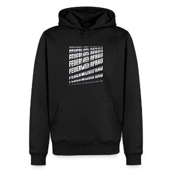 Feuerwehr Spruch Feuerwehrfrau - Männer Premium Bio Hoodie - Schwarz - Vorne - Nico (187cm)