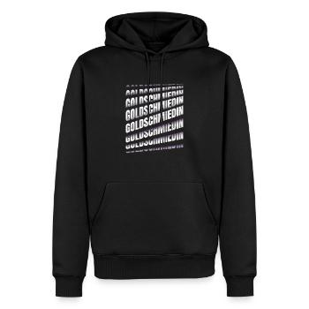 Juwelier Spruch Goldschmiedin - Männer Premium Bio Hoodie - Schwarz - Vorne - Nico (187cm)