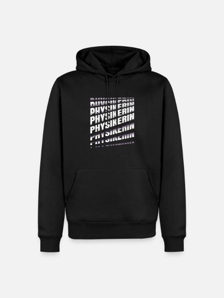 Physik Spruch Physikerin - Männer Premium Bio Hoodie - Schwarz