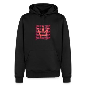 Dachdecker Berufsbezeichnung Handwerker - Männer Premium Bio Hoodie - Schwarz - Vorne - Nico (187cm)