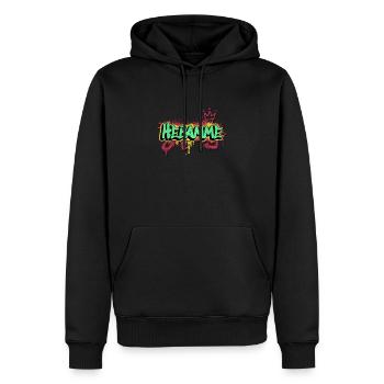 Geburtshelferin Graffiti-Art Hebamme - Männer Premium Bio Hoodie - Schwarz - Vorne - Nico (187cm)