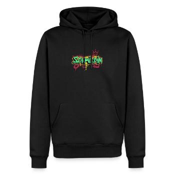Schmied Graffiti-Art Handwerker Schmiedin - Männer Premium Bio Hoodie - Schwarz - Vorne - Nico (187cm)