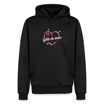 Juwelier Kollegin niedliches Herz Goldschmiedin - Männer Premium Bio Hoodie - Schwarz - Vorne - Nico (187cm)