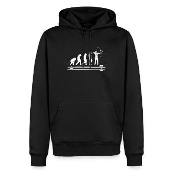 Archer Archery Sport Evolution - Sweat à capuche Premium bio Homme - noir - Devant - Nico (187cm)