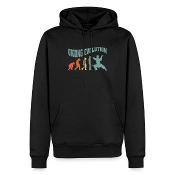 Qi-Gong Chigong Meditation Thai-Chi Evolution - Männer Premium Bio Hoodie - Schwarz - Vorne - Nico (187cm)