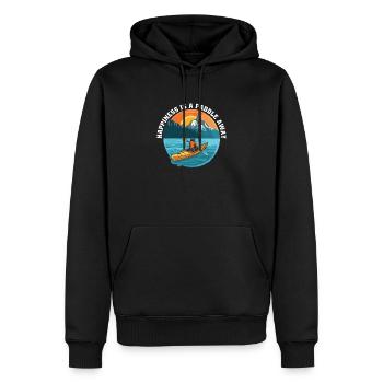 KAYAKS CANOE RAFTING BOAT Kayaking Happiness-paddle - Men’s Premium Organic Hoodie - black - Front - Nico (187cm)