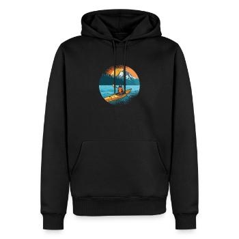 KAYAKS CANOE RAFTING BOAT Kayaking Paddling-paddle - Men’s Premium Organic Hoodie - black - Front - Nico (187cm)