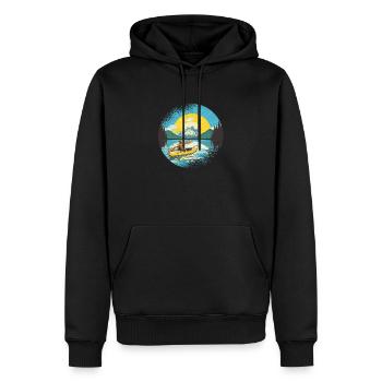 KAYAKS CANOE RAFTING BOAT Kayaking Paddling-paddle - Men’s Premium Organic Hoodie - black - Front - Nico (187cm)