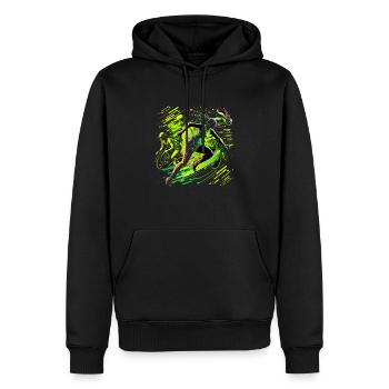 Triathlète Running Natation Cycliste Rider Fitness - Sweat à capuche Premium bio Homme - noir - Devant - Nico (187cm)