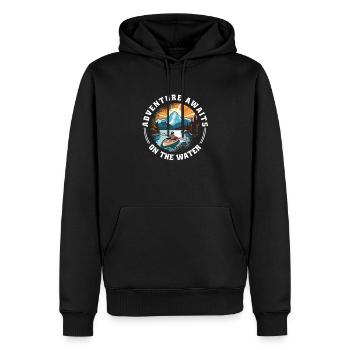 KAYAKS CANOE RAFTING BOAT Kayaking water-paddle - Men’s Premium Organic Hoodie - black - Front - Nico (187cm)