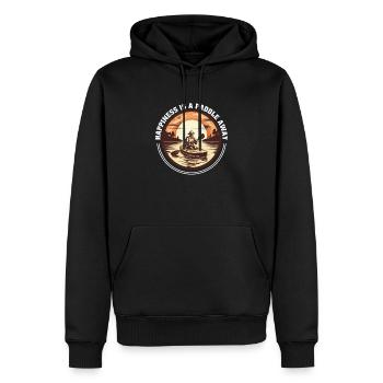 Canoë Kayak Kayak Bonheur-Kayakiste - Sweat à capuche Premium bio Homme - noir - Devant - Nico (187cm)