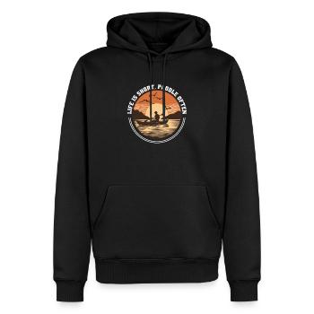 Canoë Kayak Kayak Paddle-Life - Sweat à capuche Premium bio Homme - noir - Devant - Nico (187cm)