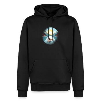 Kayaking Kayaks CANOE RAFTING BOAT PADDLE - Men’s Premium Organic Hoodie - black - Front - Nico (187cm)