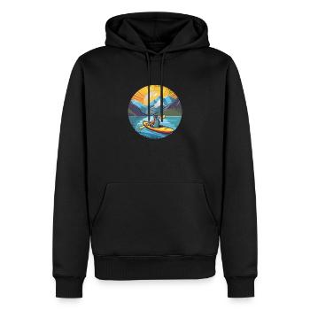 KAYAKS CANOË RAFTING BATEAU Kayak Adultes-paddle - Sweat à capuche Premium bio Homme - noir - Devant - Nico (187cm)