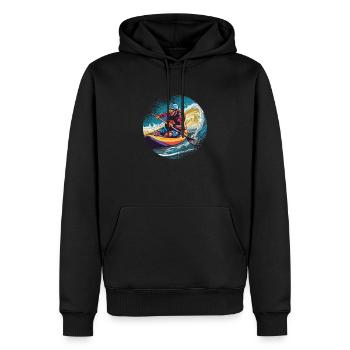 KAYAKS CANOË RAFTING BATEAU Kayak - Sweat à capuche Premium bio Homme - noir - Devant - Nico (187cm)