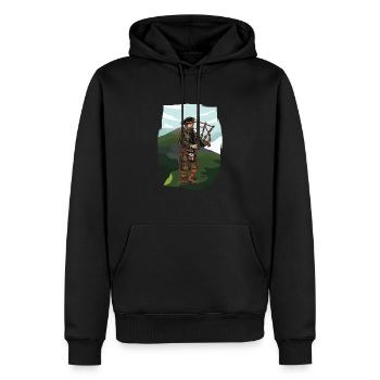 Cornemuse des Highlands écossais cornemuse - Sweat à capuche Premium bio Homme - noir - Devant - Nico (187cm)
