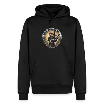 Bagpiper Scottish bagpipe sound - Sweat à capuche Premium bio Homme - noir - Devant - Nico (187cm)