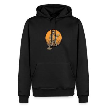 Détecteurs Sondler sonde Lustiges-Bier - Sweat à capuche Premium bio Homme - noir - Devant - Nico (187cm)