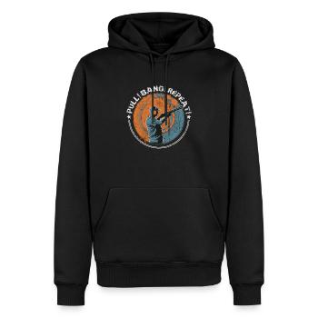 Tontaubenschießen Tontauben Vintage - Männer Premium Bio Hoodie - Schwarz - Vorne - Nico (187cm)