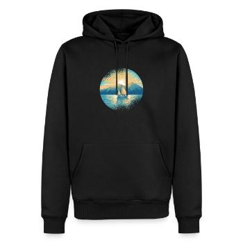 Sailboat Sailing Ship Sailing Yacht Vintage Sailing - Men’s Premium Organic Hoodie - black - Front - Nico (187cm)
