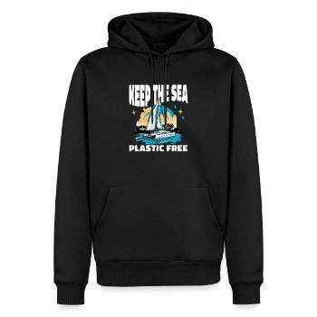 Catamaran-Boot Segelboot Segeln Segler - Männer Premium Bio Hoodie - Schwarz - Vorne - Nico (187cm)