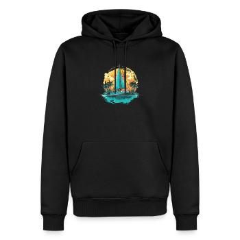 Sailboat Sailing Ship Sailing Yacht Vintage Sailing - Men’s Premium Organic Hoodie - black - Front - Nico (187cm)