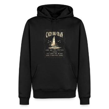 Catamaran-Boot Segelboot Segeln Segler - Männer Premium Bio Hoodie - Schwarz - Vorne - Nico (187cm)
