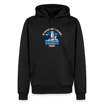 marin voilier voilier voilier voilier yacht - Sweat à capuche Premium bio Homme - noir - Devant - Nico (187cm)