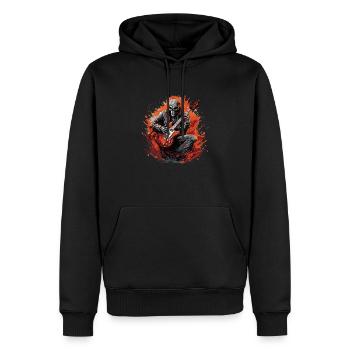 Gitarristen E-Gitarren Akustik-Gitarre E-Gitarre - Männer Premium Bio Hoodie - Schwarz - Vorne - Nico (187cm)