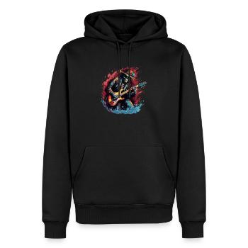 Gitarristen Akustik-Gitarre Country-Musik - Männer Premium Bio Hoodie - Schwarz - Vorne - Nico (187cm)