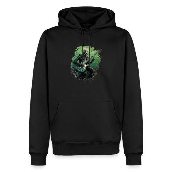 Gitarristen E-Gitarren Akustik-Gitarre Vintage - Männer Premium Bio Hoodie - Schwarz - Vorne - Nico (187cm)