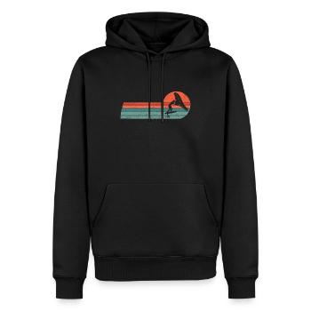 Wingfoil Surfer Wingfoiling Hydrofoil Vintage - Sweat à capuche Premium bio Homme - noir - Devant - Nico (187cm)