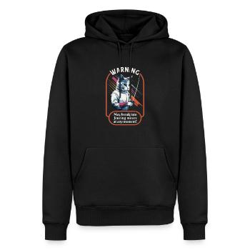 Katzen Fechter gamer lustiges Fechten Sport Katzen - Männer Premium Bio Hoodie - Schwarz - Vorne - Nico (187cm)