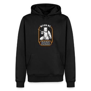 Katzen Fechter gamer lustiges Fechten Sport Katzen - Männer Premium Bio Hoodie - Schwarz - Vorne - Nico (187cm)
