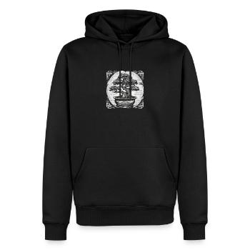 Bonsaï, bonsaï, pot de fleur, bonsaï Vintage - Sweat à capuche Premium bio Homme - noir - Devant - Nico (187cm)