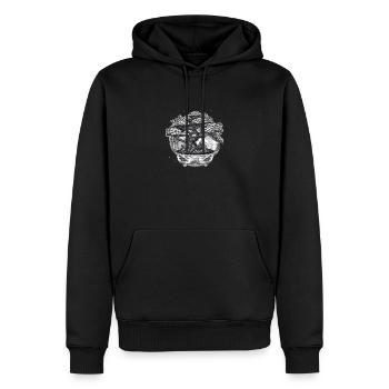 Bonsaï, bonsaï, pot de fleur, bonsaï Vintage - Sweat à capuche Premium bio Homme - noir - Devant - Nico (187cm)