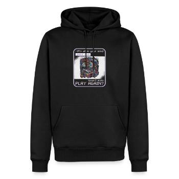 Flipper Flipper Arcade Gamer Drôle - Sweat à capuche Premium bio Homme - noir - Devant - Nico (187cm)