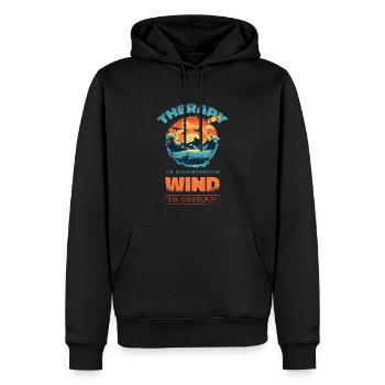 Kitesurf Kitesurf Kitesurf Vintage Drôle - Sweat à capuche Premium bio Homme - noir - Devant - Nico (187cm)
